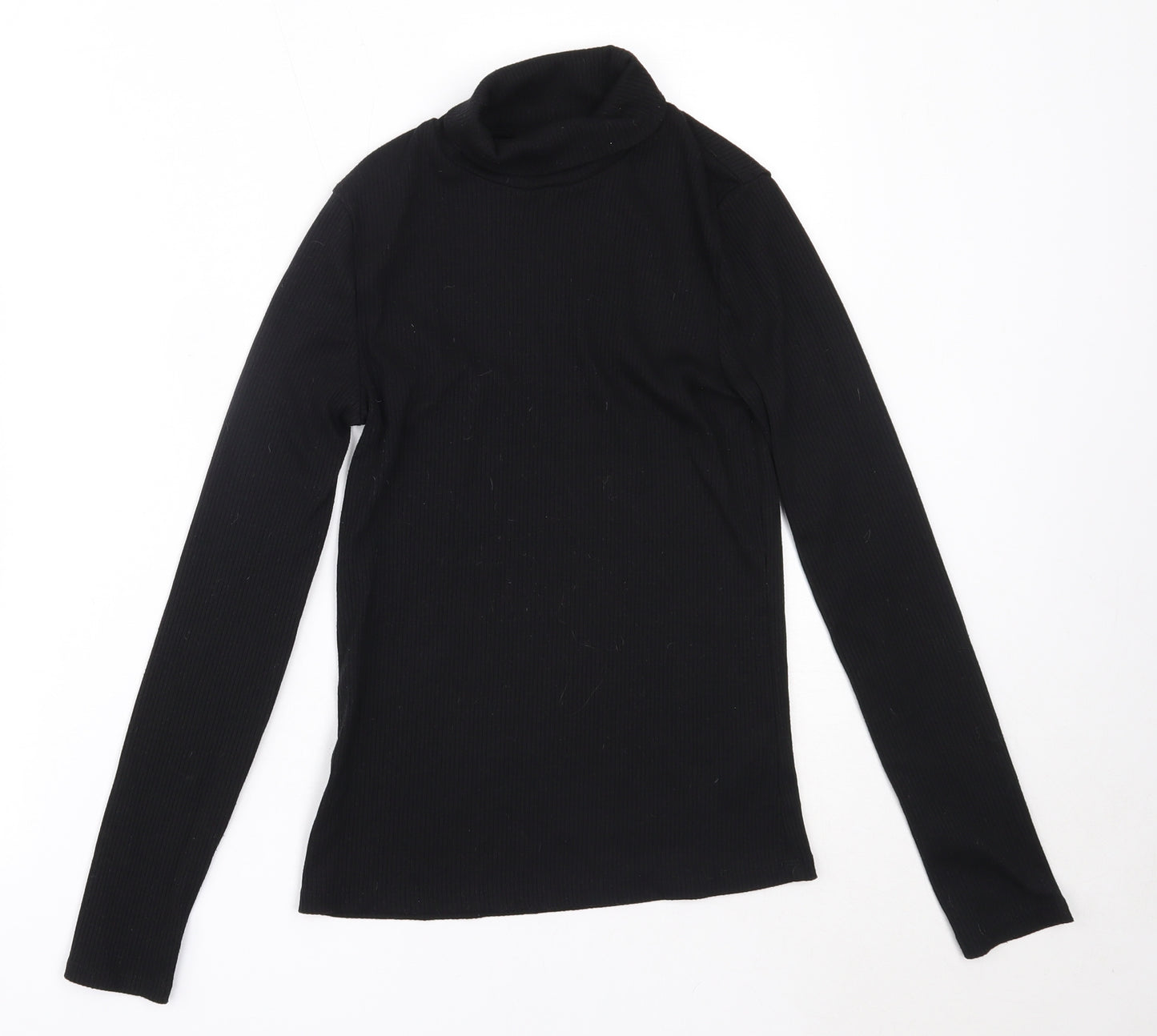 F&F Girls Black Roll Neck  Polyester Pullover Jumper Size 13-14 Years