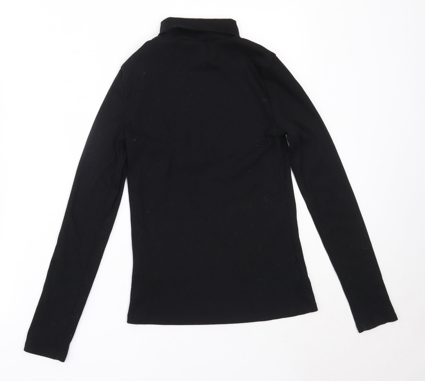 F&F Girls Black Roll Neck  Polyester Pullover Jumper Size 13-14 Years