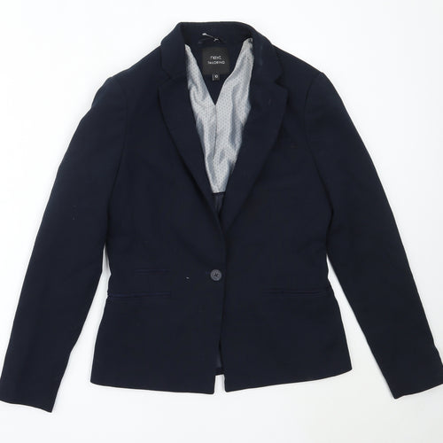 NEXT Womens Blue  Polyester Jacket Blazer Size 10