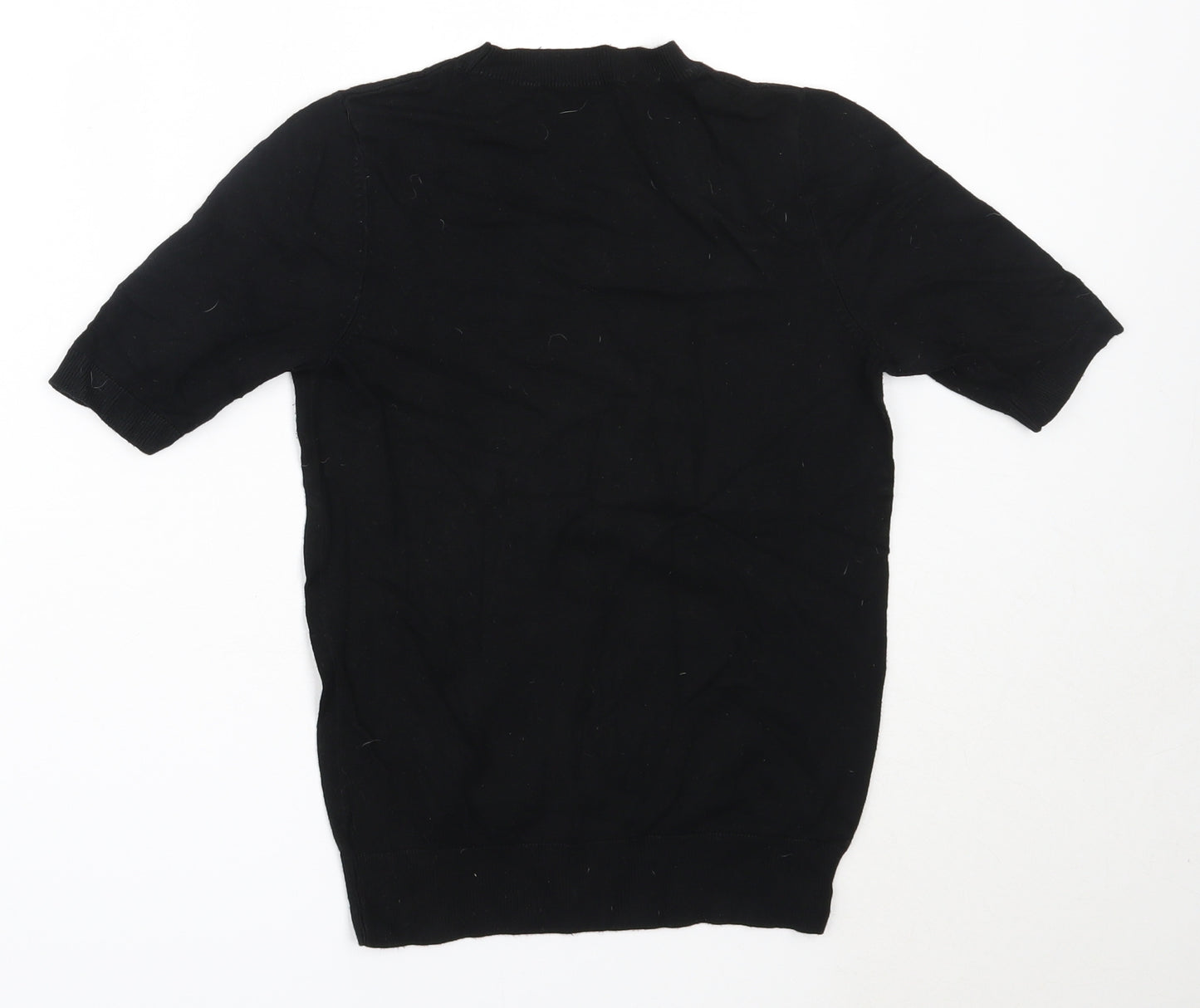F&F Womens Black Round Neck  Viscose Pullover Jumper Size 6