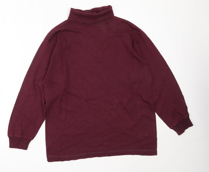 Preworn Womens Purple  Cotton Pullover Sweatshirt Size M