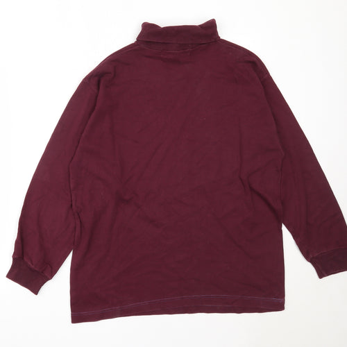 Preworn Womens Purple  Cotton Pullover Sweatshirt Size M