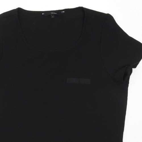 Vera Moda Womens Black  Polyester Basic Blouse Size S Round Neck