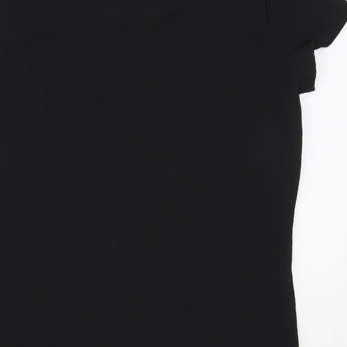 Vera Moda Womens Black  Polyester Basic Blouse Size S Round Neck