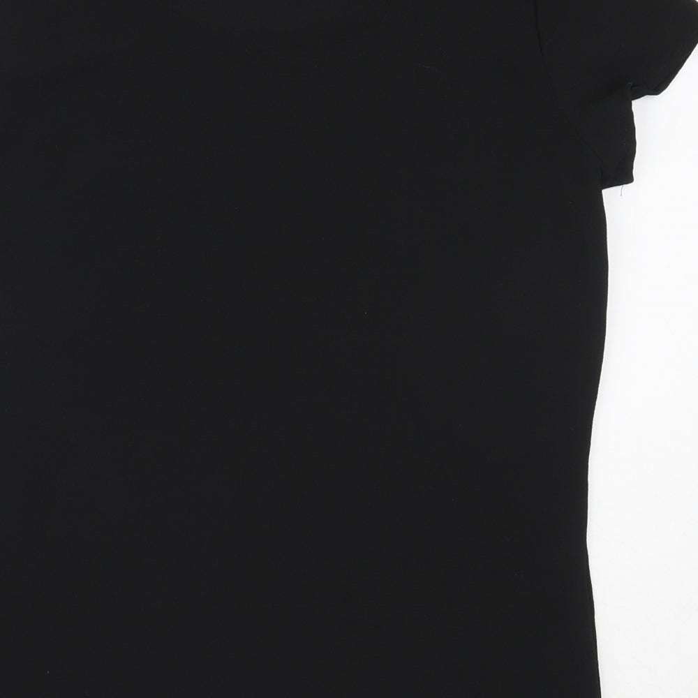 Vera Moda Womens Black  Polyester Basic Blouse Size S Round Neck