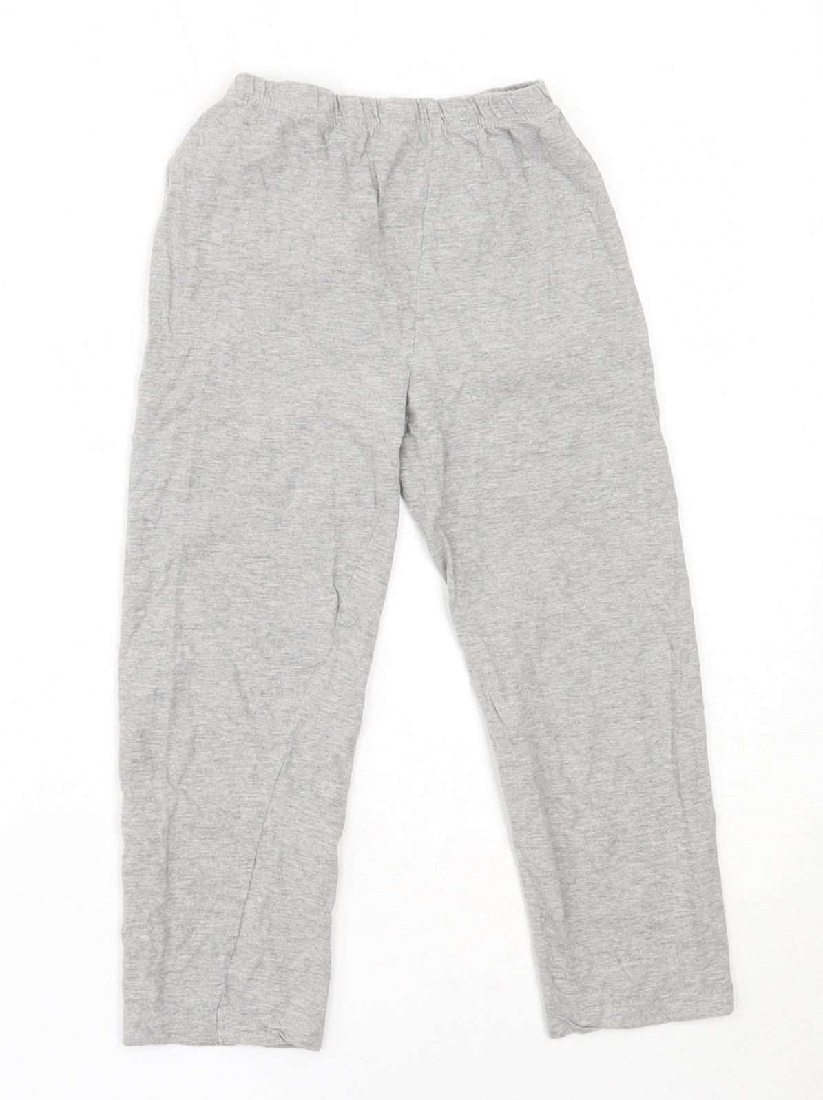 Primark Girls Grey Solid Cotton Capri Pyjama Pants Size 5-6 Years