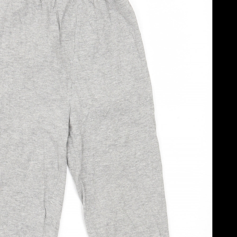 Primark Girls Grey Solid Cotton Capri Pyjama Pants Size 5-6 Years