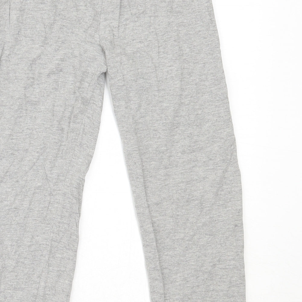 Primark Girls Grey Solid Cotton Capri Pyjama Pants Size 5-6 Years