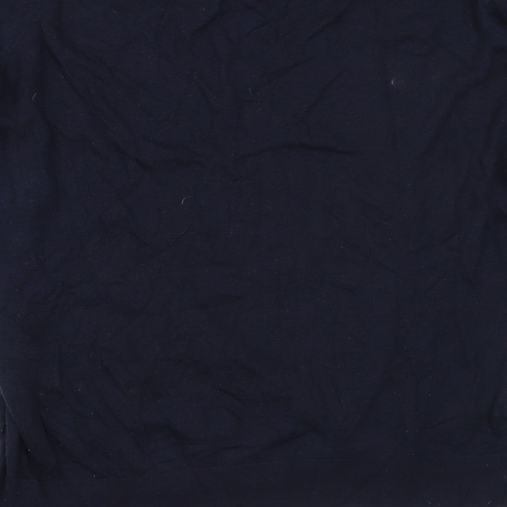 H&M Womens Blue Round Neck  Viscose Pullover Jumper Size M