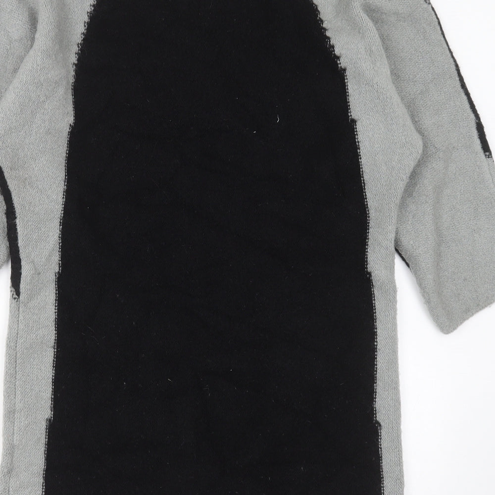 Alice Collins Womens Grey Round Neck  Acrylic Cardigan Jumper Size 10