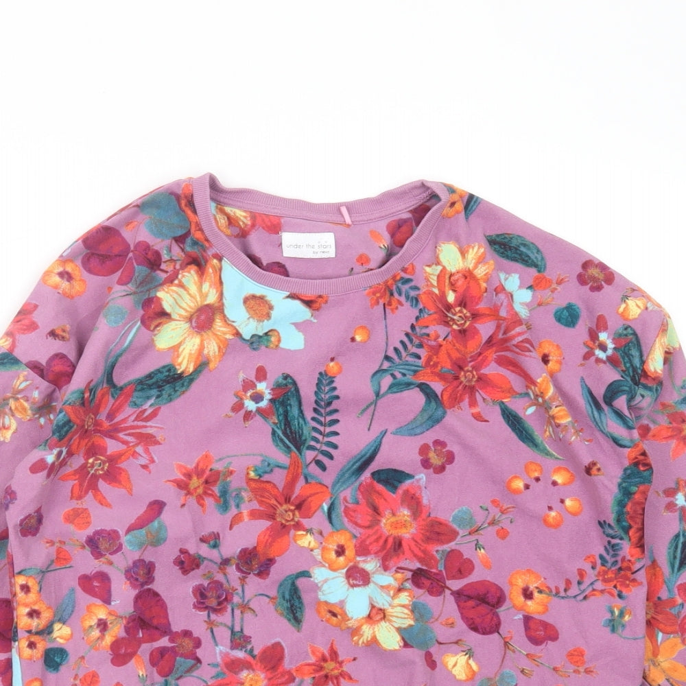 NEXT Girls Purple Floral Polyester Top Pyjama Top Size 12 Years