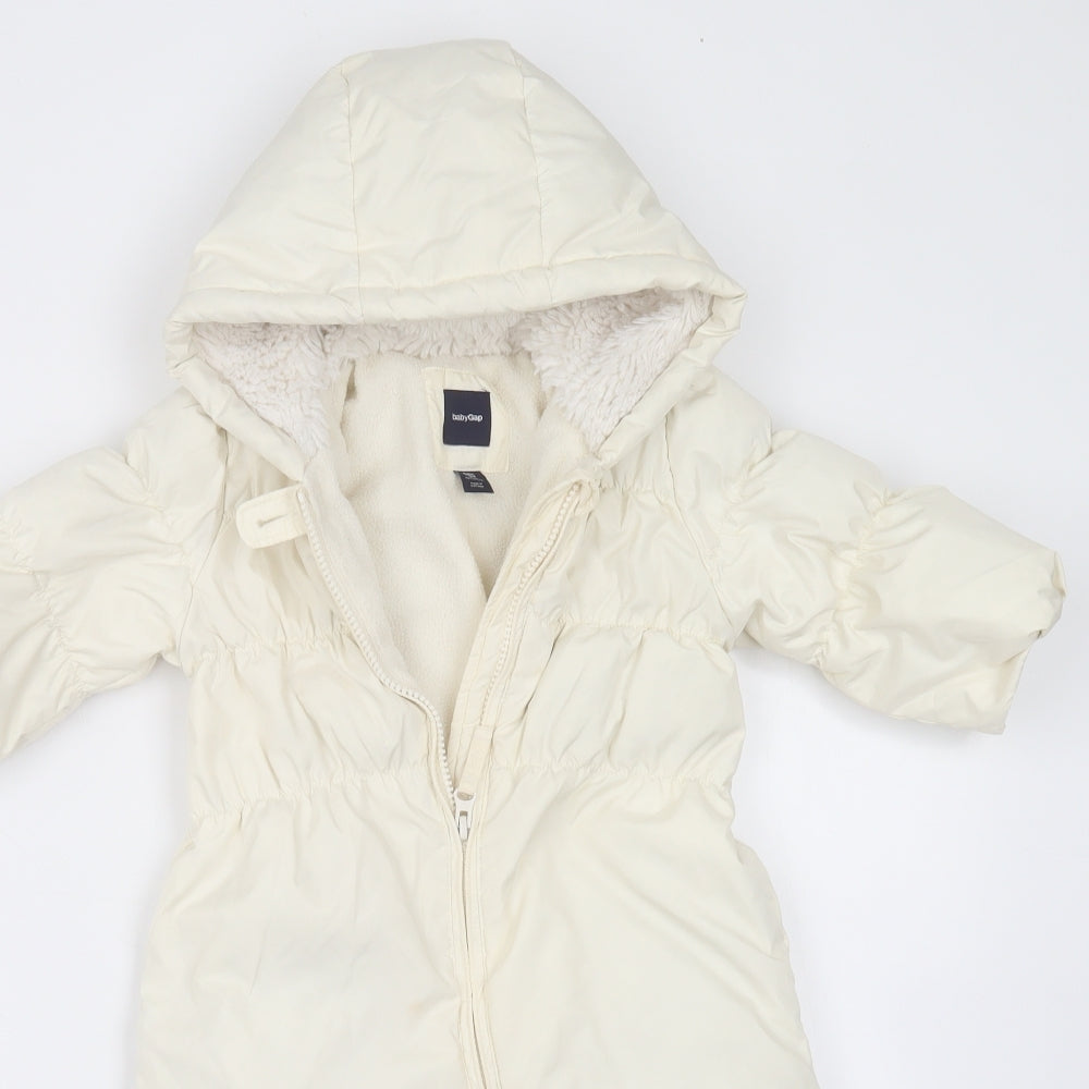 BabyGAP Baby Ivory   Overcoat Snowsuit Size 12-18 Months