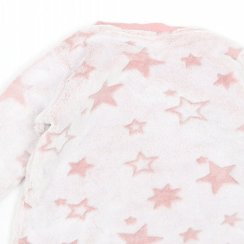 Nutmeg Girls Pink Geometric Polyester Top Pyjama Top Size 3-4 Years   - Star Pattern