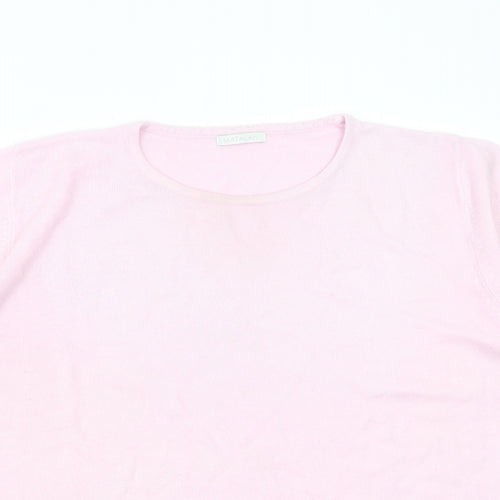 Matalan Womens Pink Round Neck  Acrylic Pullover Jumper Size 16