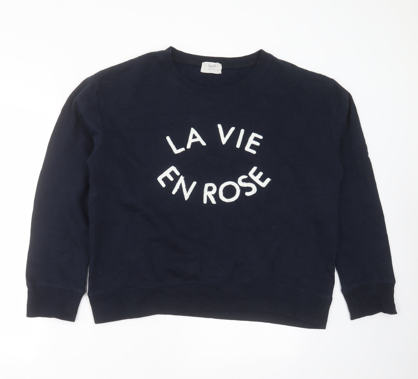 Hush Mens Blue  Cotton Pullover Sweatshirt Size XL   - la vie en rose