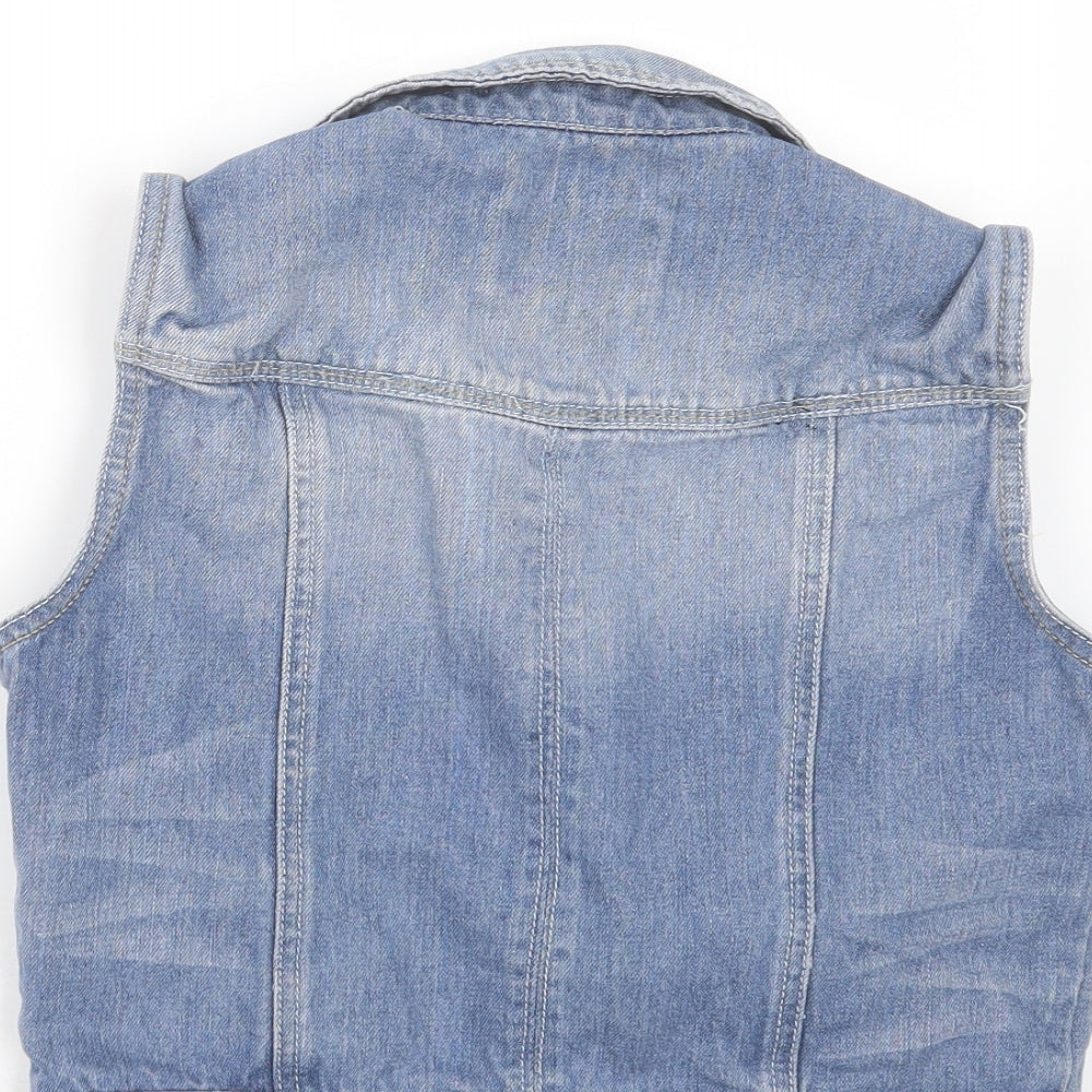 Red Herring Womens Blue   Gilet Jacket Size 10  Button
