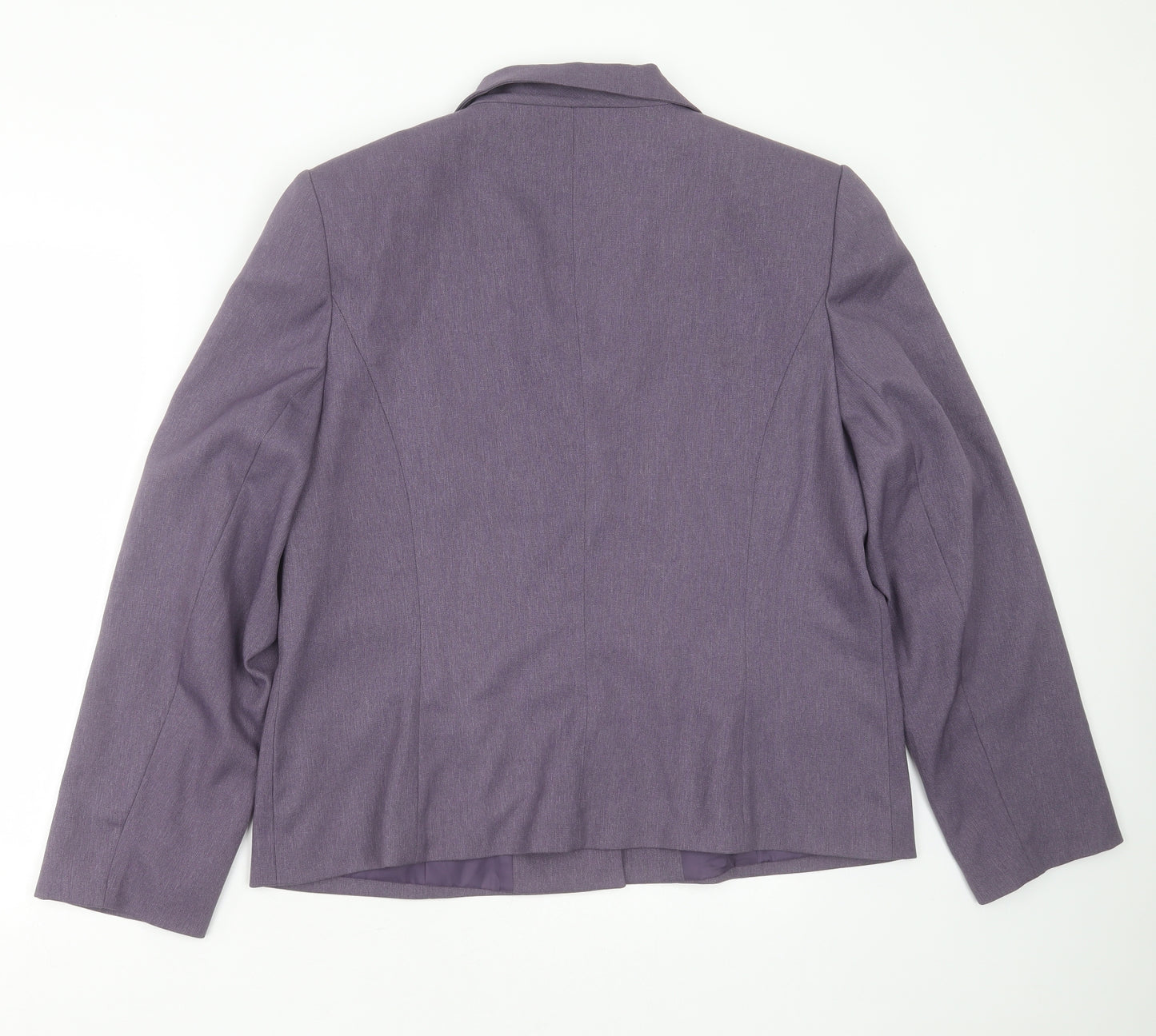 EWM Womens Purple  Polyester Jacket Suit Jacket Size 18