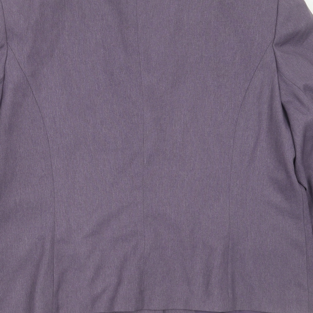 EWM Womens Purple  Polyester Jacket Suit Jacket Size 18