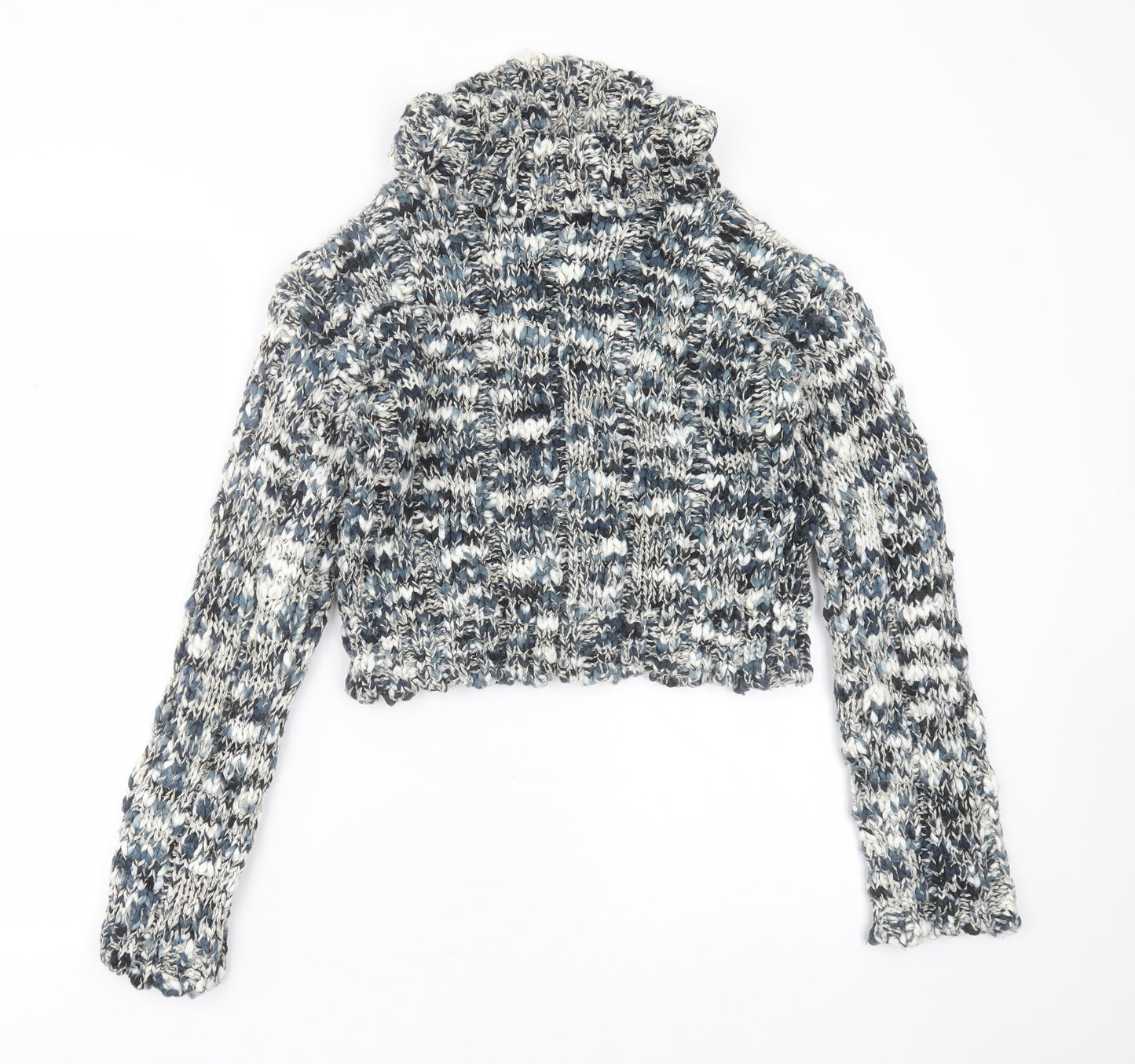 Topshop Womens Blue Roll Neck  Acrylic Pullover Jumper Size S