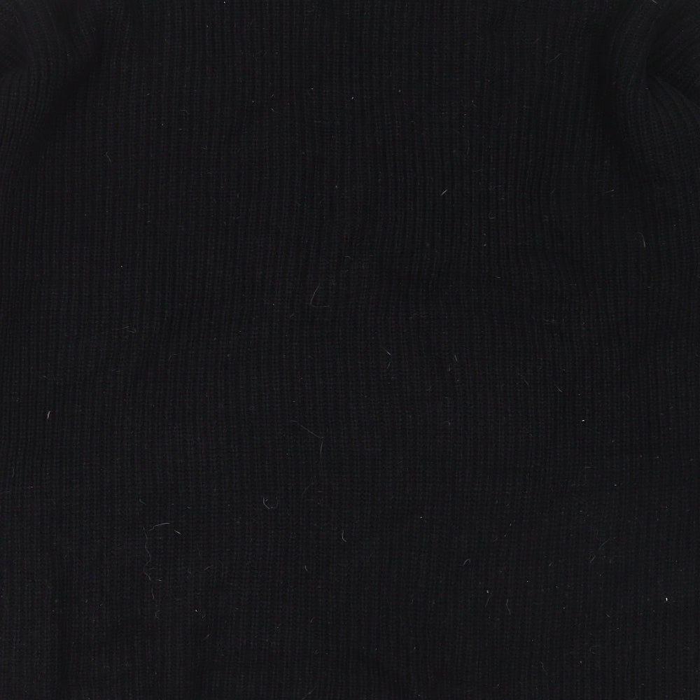 Yours Womens Black Round Neck  Acrylic Pullover Jumper Size 22