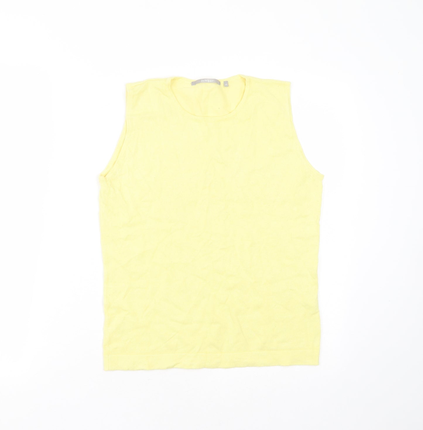 InWear Womens Yellow Round Neck  Viscose Pullover Jumper Size M