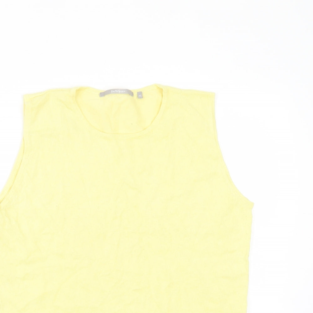 InWear Womens Yellow Round Neck  Viscose Pullover Jumper Size M