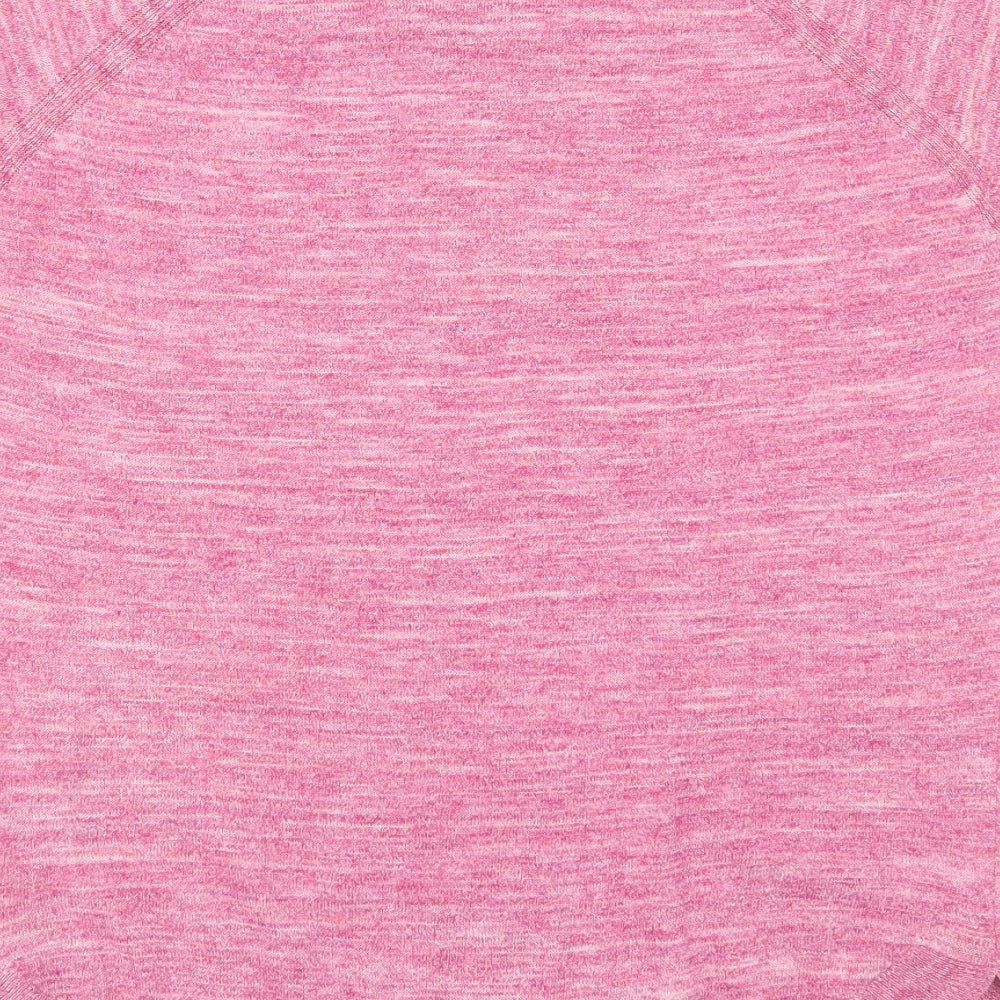 TU Womens Pink Round Neck  Polyester Pullover Jumper Size 12