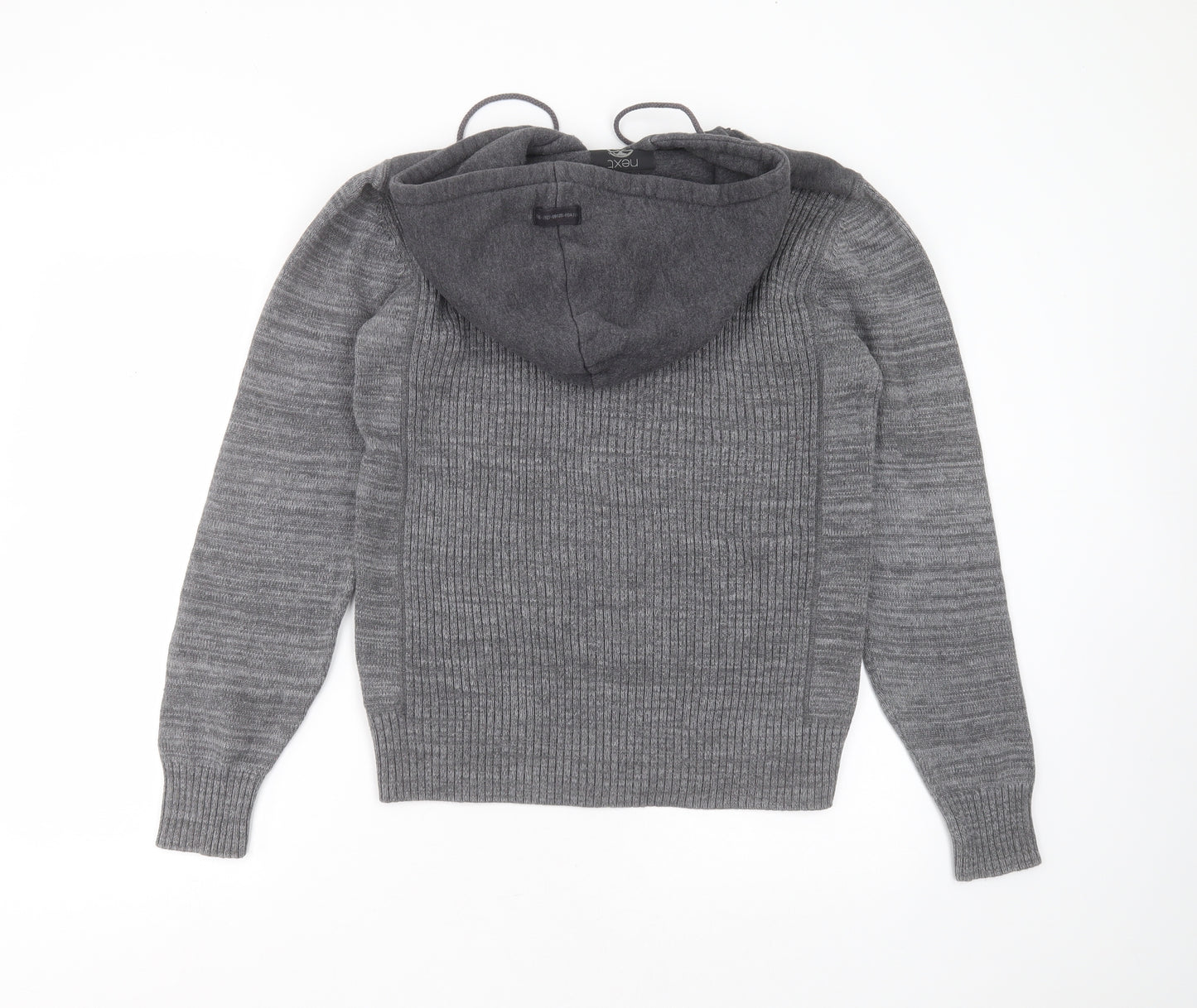 NEXT Mens Grey  Cotton Pullover Hoodie Size M