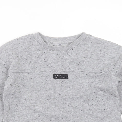 George Boys Grey  Polyester Pullover Sweatshirt Size 5-6 Years   - not now maybe tomorrow