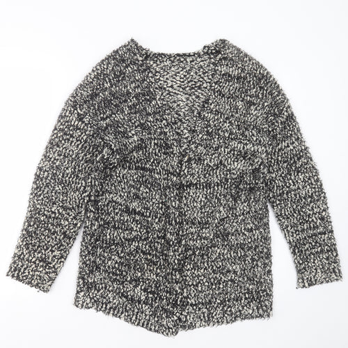Matalan Womens Black V-Neck  Polyester Cardigan Jumper Size S