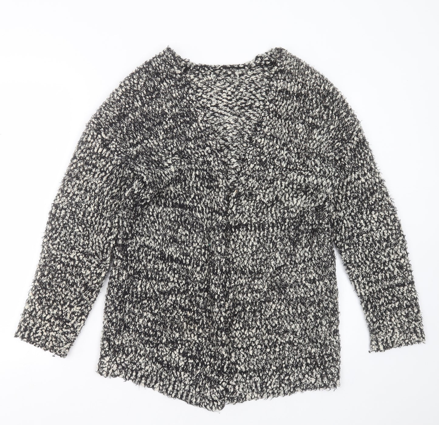 Matalan Womens Black V-Neck  Polyester Cardigan Jumper Size S