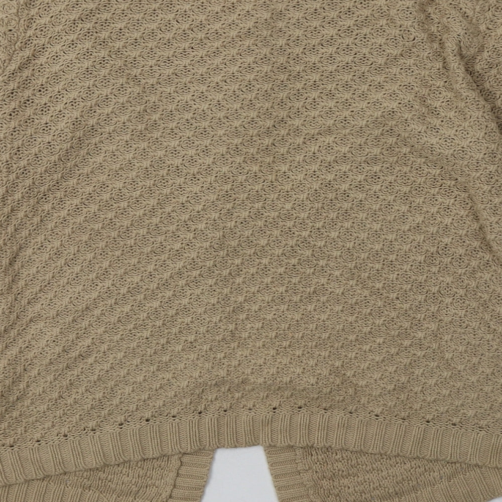 George Girls Brown Collared  Cotton Cardigan Jumper Size 10-11 Years  Button
