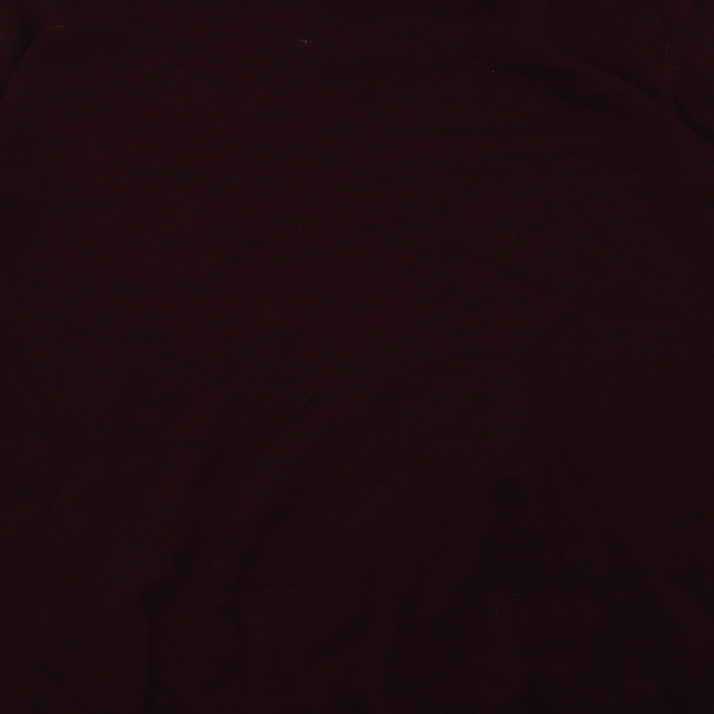 George Mens Red  Cotton Pullover Sweatshirt Size XL