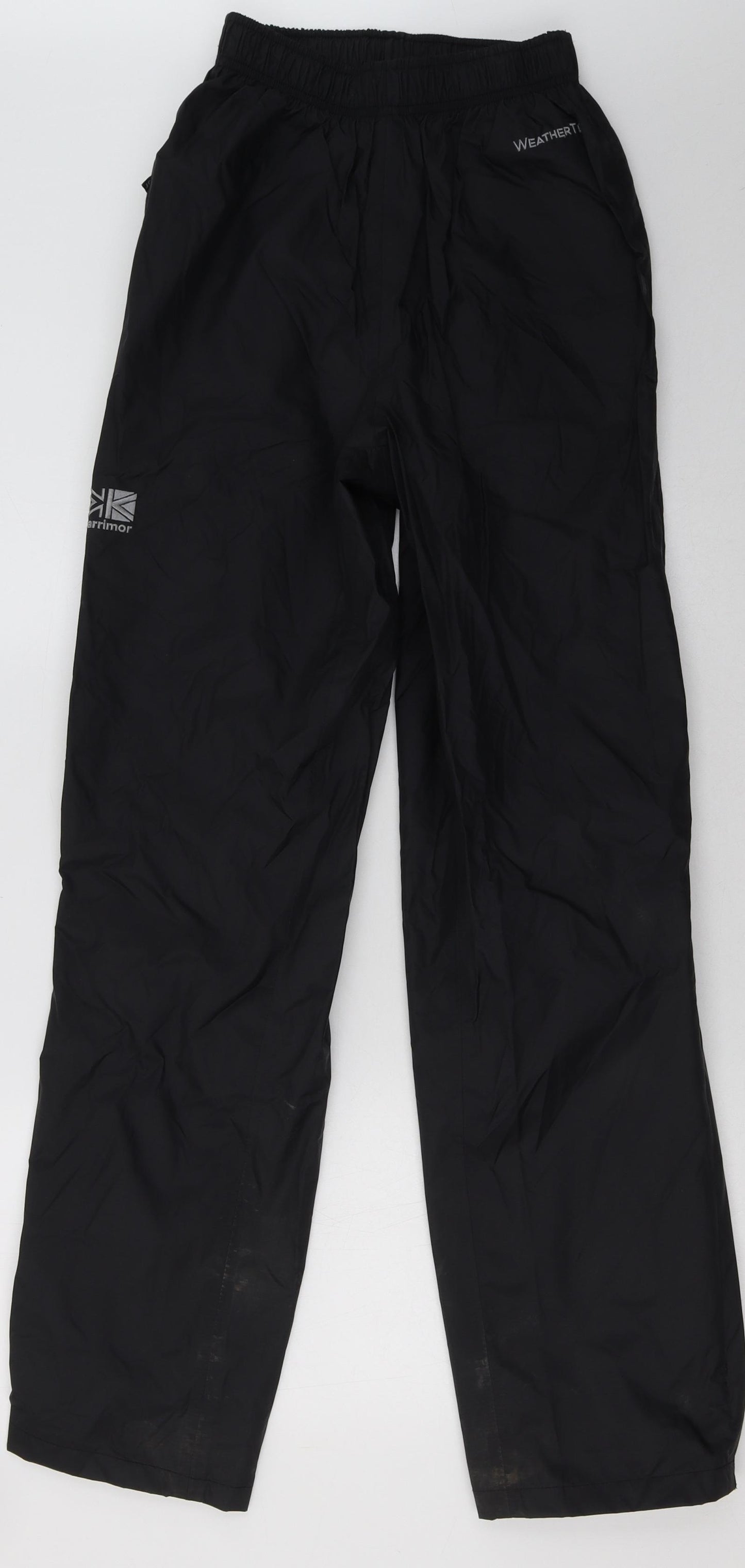 Karrimor Womens Black  Polyester Windbreaker Trousers Size XS L30 in Regular Snap