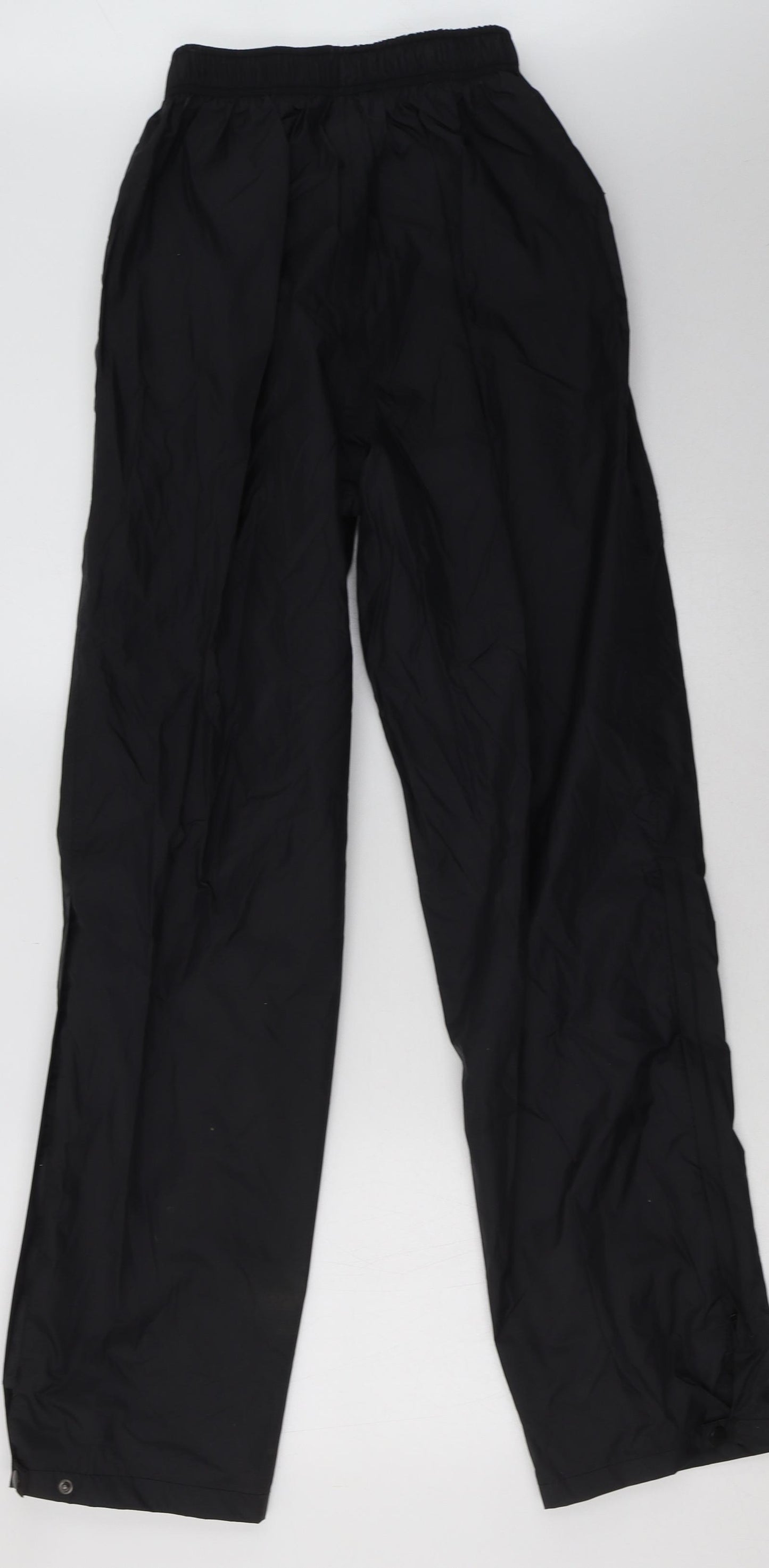 Karrimor Womens Black  Polyester Windbreaker Trousers Size XS L30 in Regular Snap