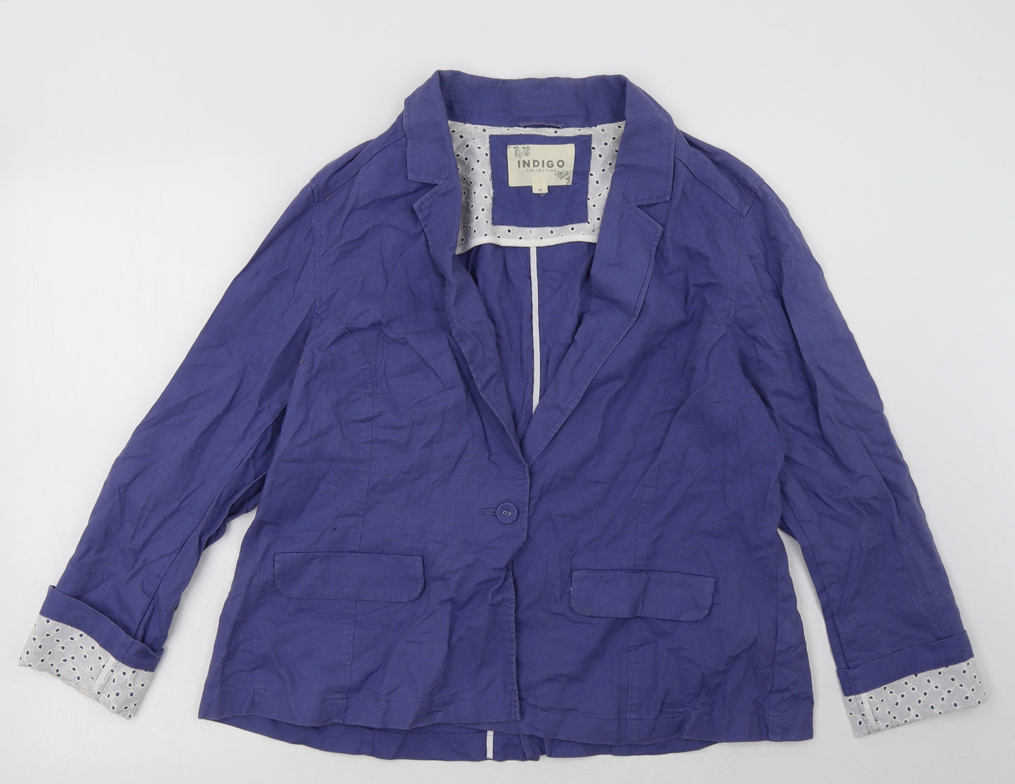 Marks and Spencer Womens Purple   Jacket Blazer Size 18  Button