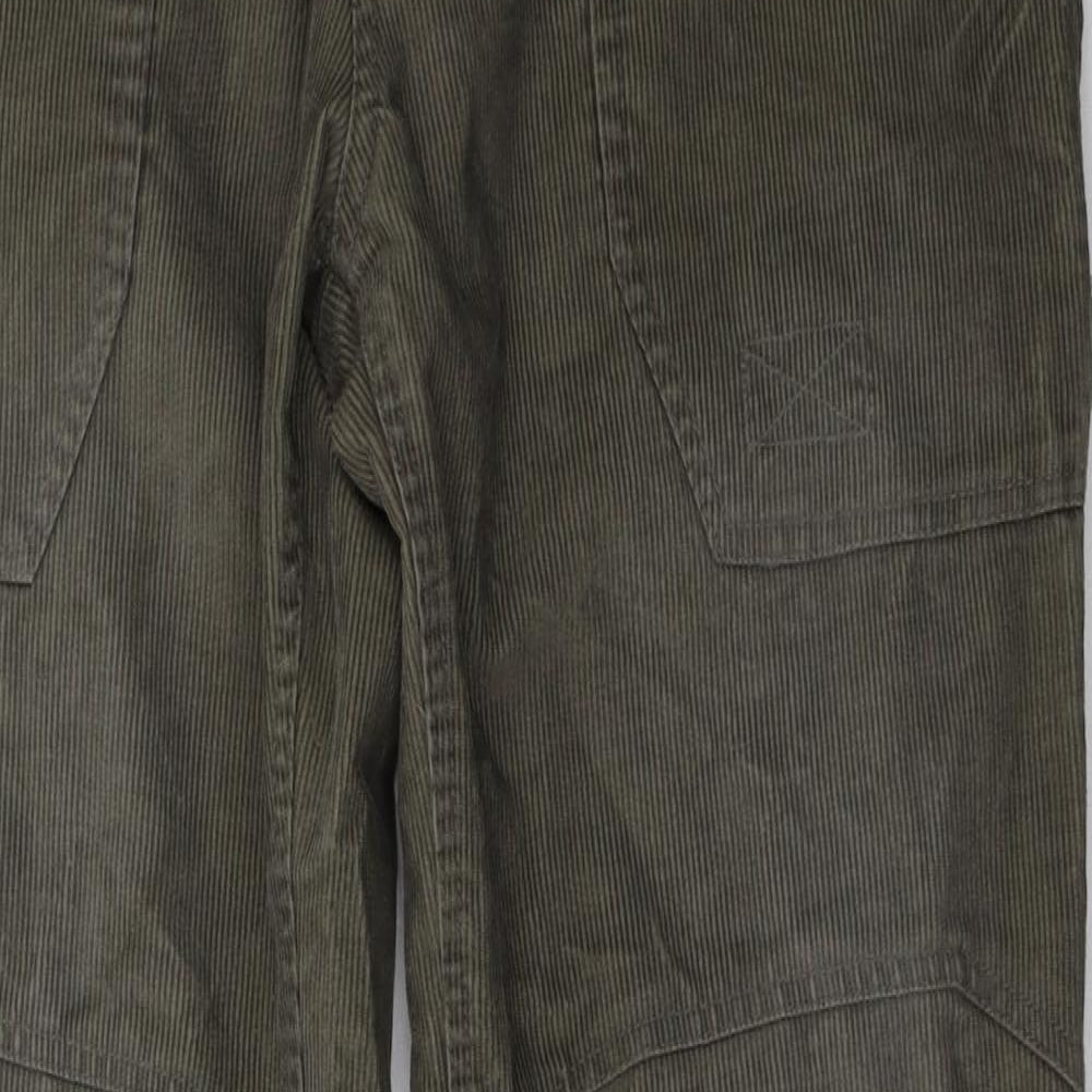 Petroleum Mens Green  Polyester Trousers  Size 30 L33 in Regular Button - Long