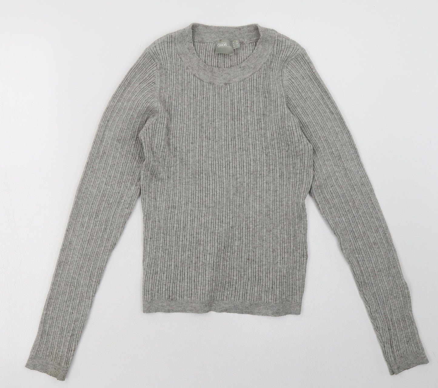 ASOS Womens Grey  Polyester Pullover Sweatshirt Size 8  Pullover