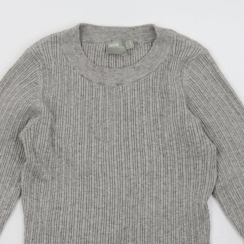 ASOS Womens Grey  Polyester Pullover Sweatshirt Size 8  Pullover