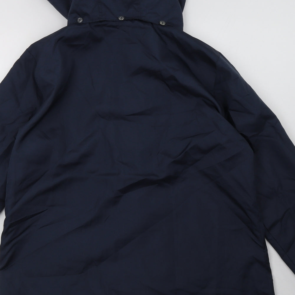 Anne de Lancay Womens Blue   Overcoat Coat Size 16  Zip