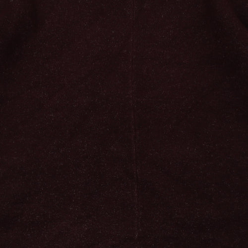 F&F Womens Red Crew Neck  Acrylic Cardigan Jumper Size S