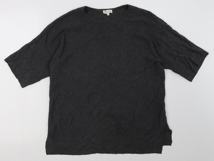 Warehouse Womens Grey  Viscose Pullover Sweatshirt Size 6  Pullover