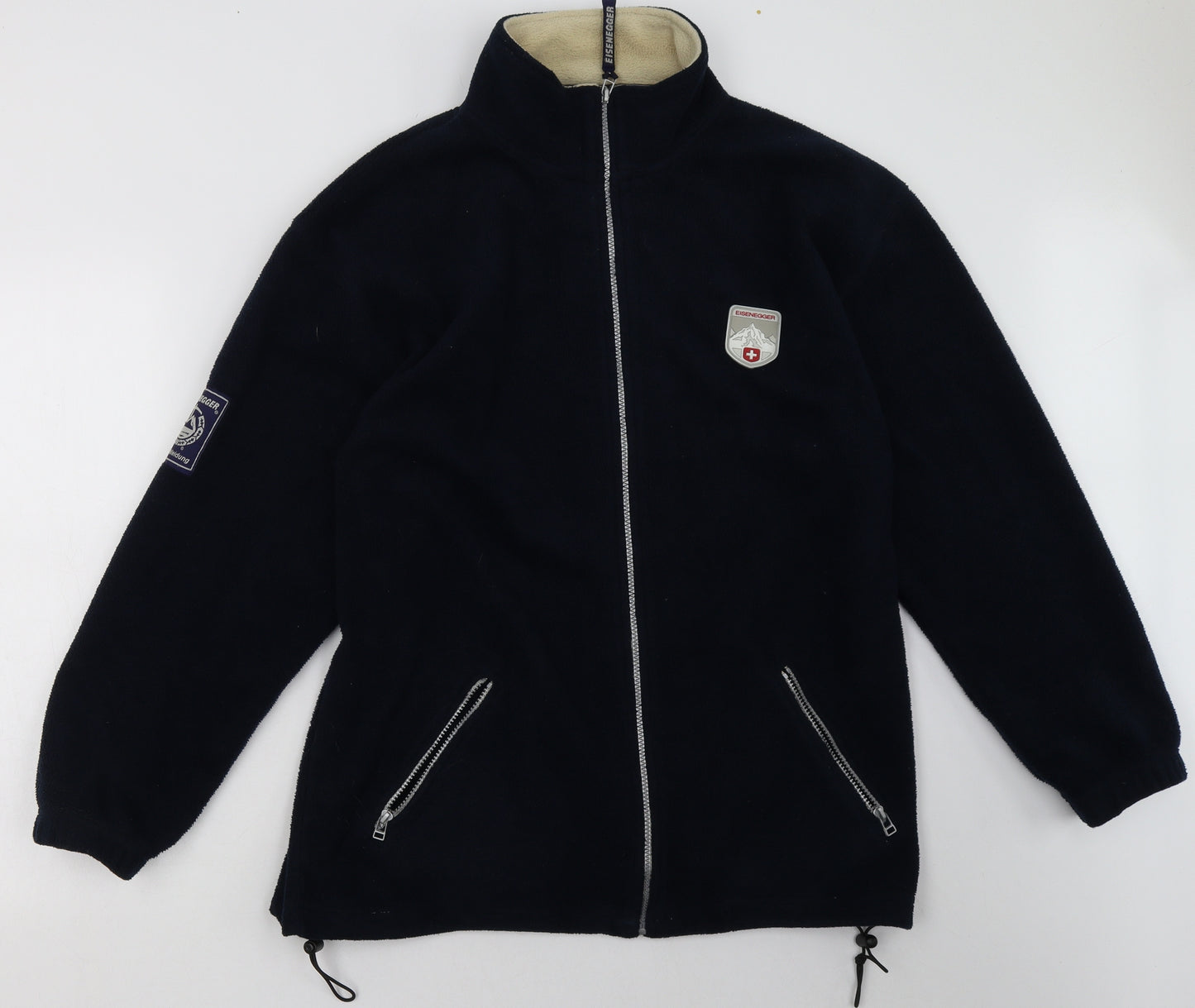 Eisenegger Mens Blue  Polyester Full Zip Sweatshirt Size M
