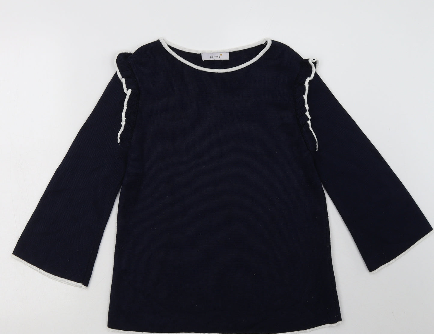 Marks and Spencer Womens Blue  Viscose Pullover Sweatshirt Size 12  Pullover