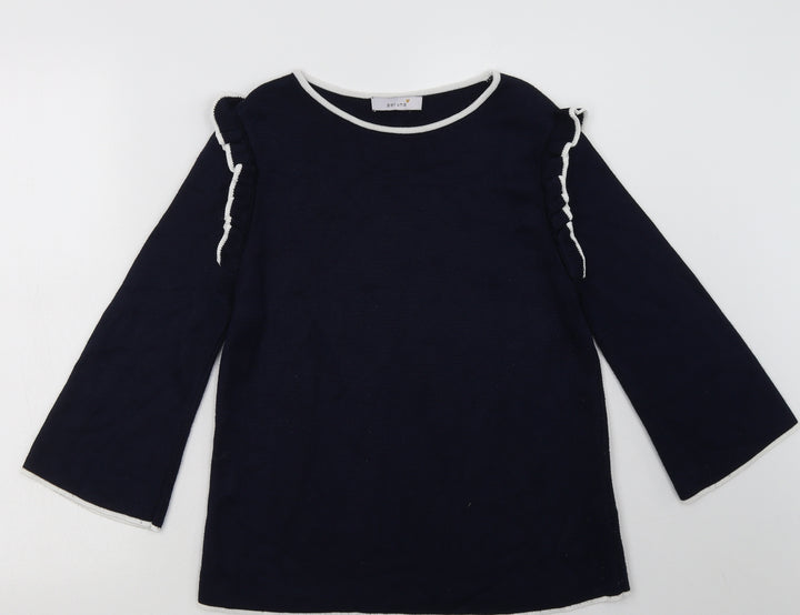 Marks and Spencer Womens Blue  Viscose Pullover Sweatshirt Size 12  Pullover