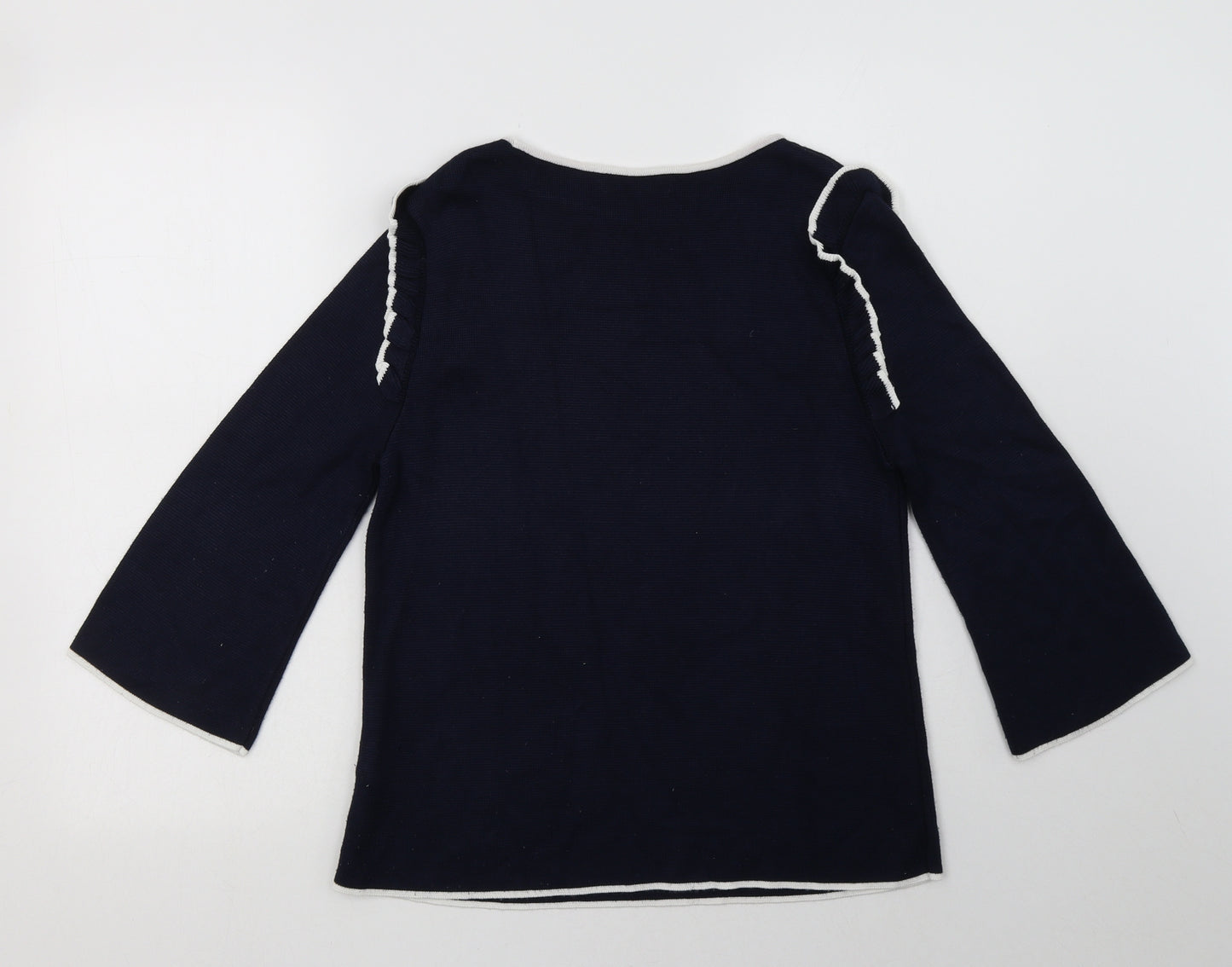 Marks and Spencer Womens Blue  Viscose Pullover Sweatshirt Size 12  Pullover