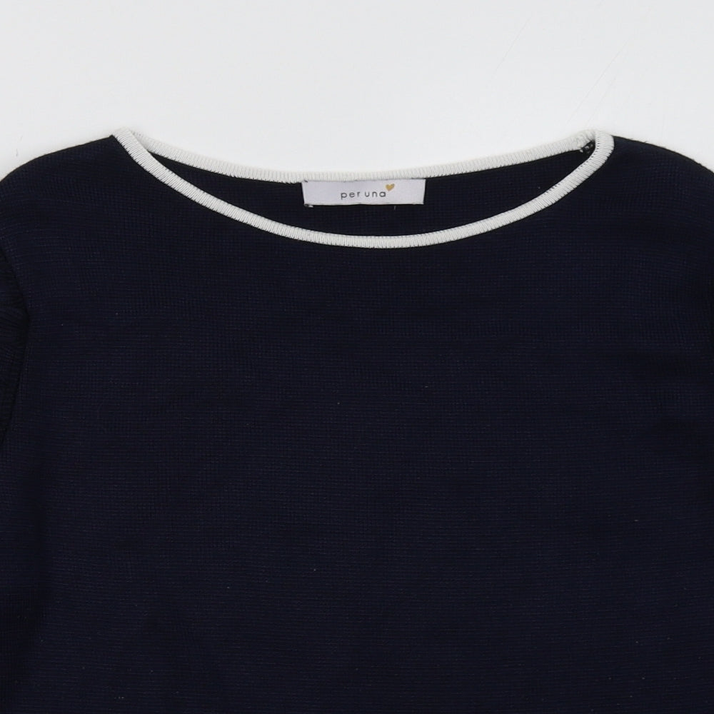 Marks and Spencer Womens Blue  Viscose Pullover Sweatshirt Size 12  Pullover