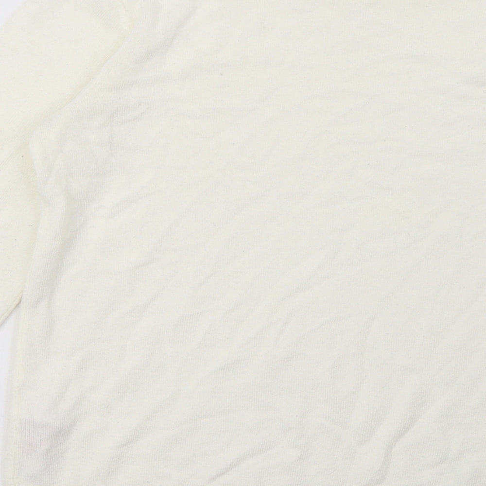 Primark Womens White  Acrylic Pullover Sweatshirt Size S  Pullover