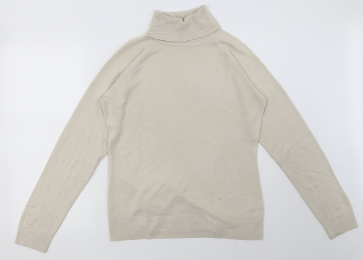 sainsburys Womens Beige  Acrylic Pullover Sweatshirt Size 14  Pullover