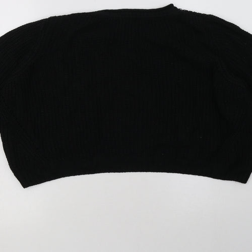 F&F Womens Black  Acrylic Pullover Sweatshirt Size 14  Pullover